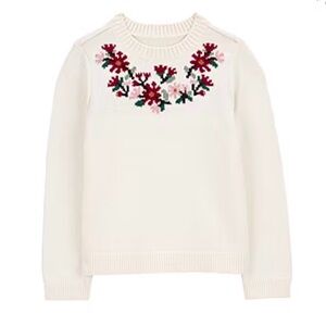 Girls Cotton Holiday Sweater.